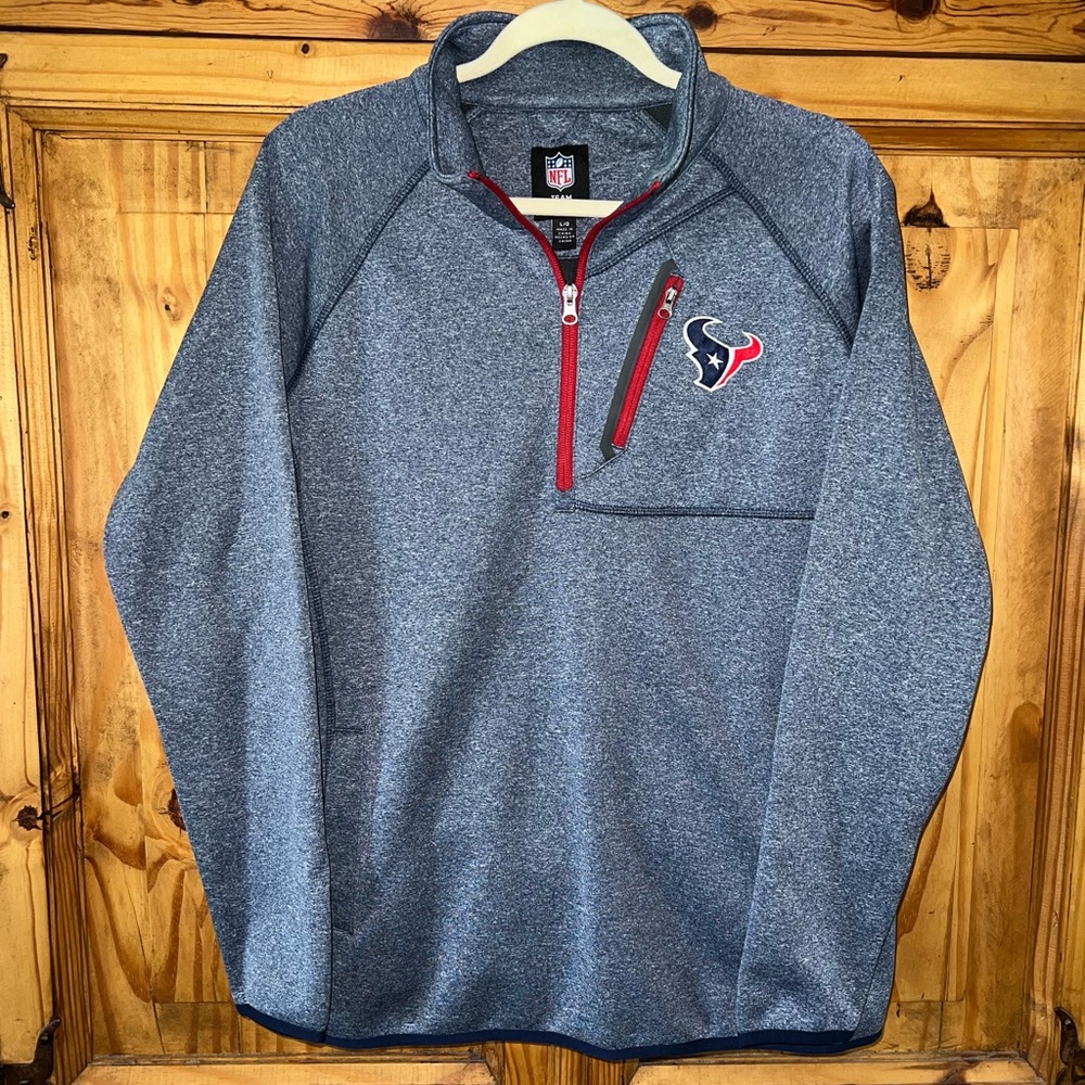Houston Texans NFL quarter zip jacket. SZ.Large. NWT